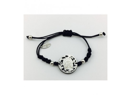 Pulsera Virgen del Camino plata 20 mm.