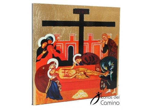 icono descenso cruz kiko arguello policromado