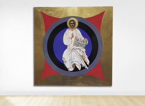 ICONO CRISTO PANTOCRÁTOR ORO
