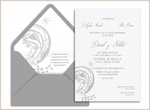 Invitaciones de boda icono sagrada familia wedding invitation family camino neocatecumenal