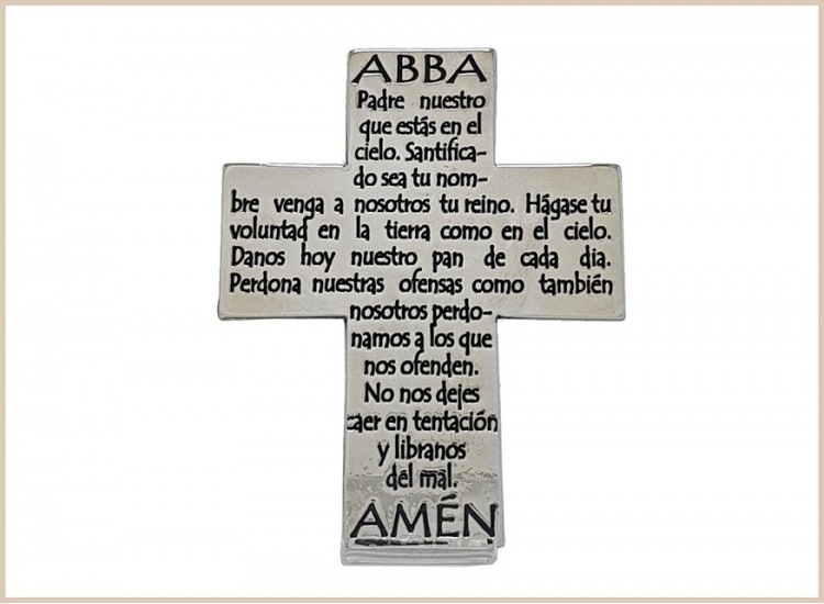 cruz-abbá-padrenuestro-plateada-oración-metal-arte-religioso