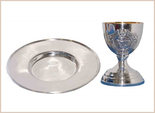 caliz cordero y patena peces pequeño plata oro camino neocatecumenal