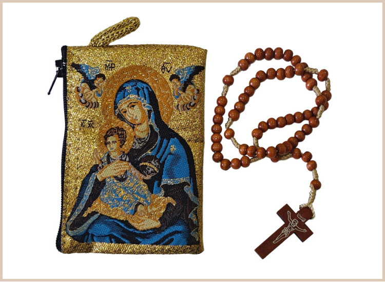 Cartera rosario cremallera