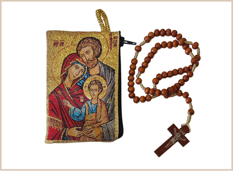 Cartera rosario cremallera