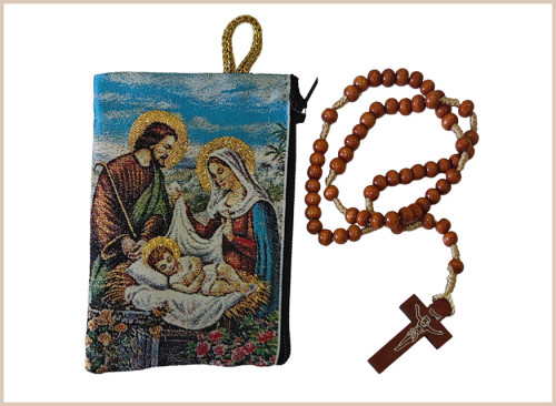 Cartera rosario cremallera