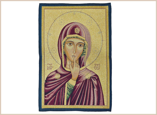 Tapiz paño de atril virgen del silencio camino neocatecumenal signos