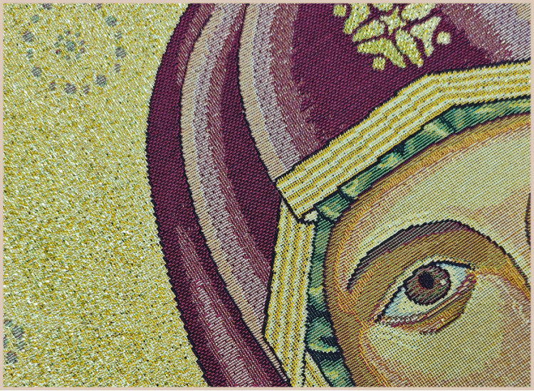 Tapiz paño de atril virgen del silencio camino neocatecumenal signos
