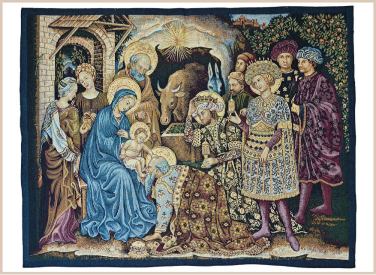 Tapiz adoracion de los reyes magos rezar laudes paño atril camino neocatecumenal