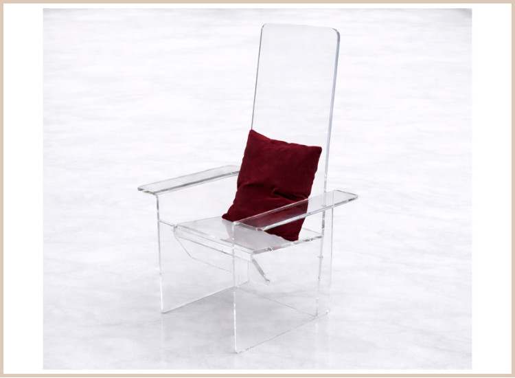 Sillon sede metacrilato transparente artesanal