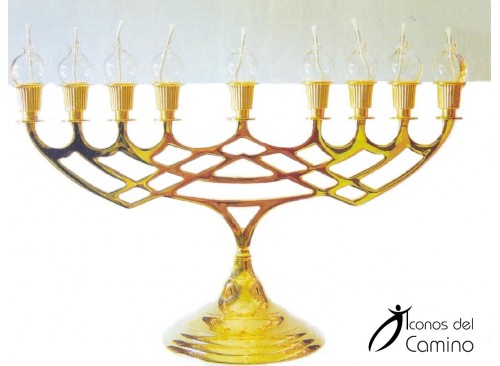 menorah candelabro de 9 brazos para la Pascua camino neocatecumenal neo catechumenal way